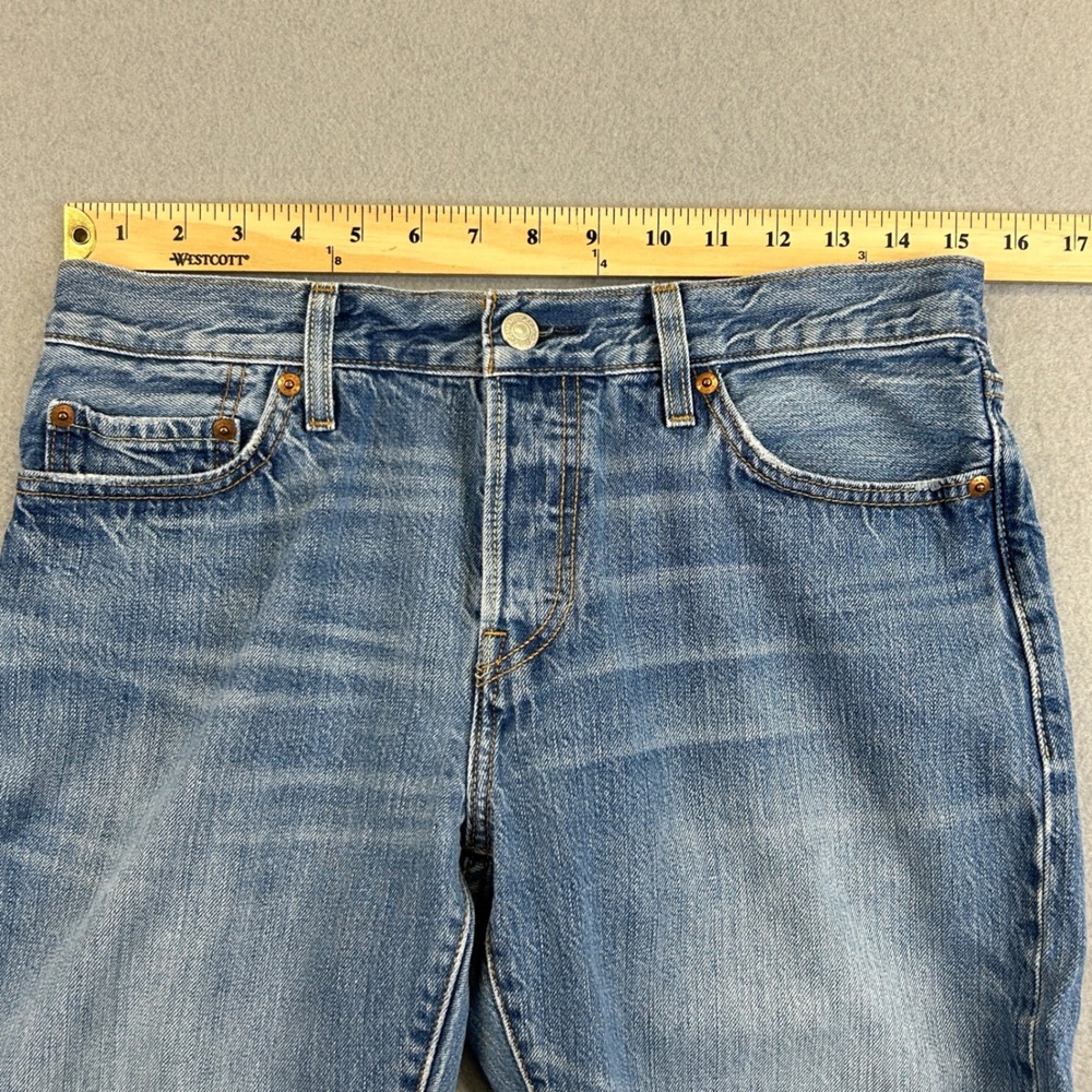 Levi 501 Jeans Women 28x32 Blue Denim Button Fly Straight Leg - Picture 7 of 10